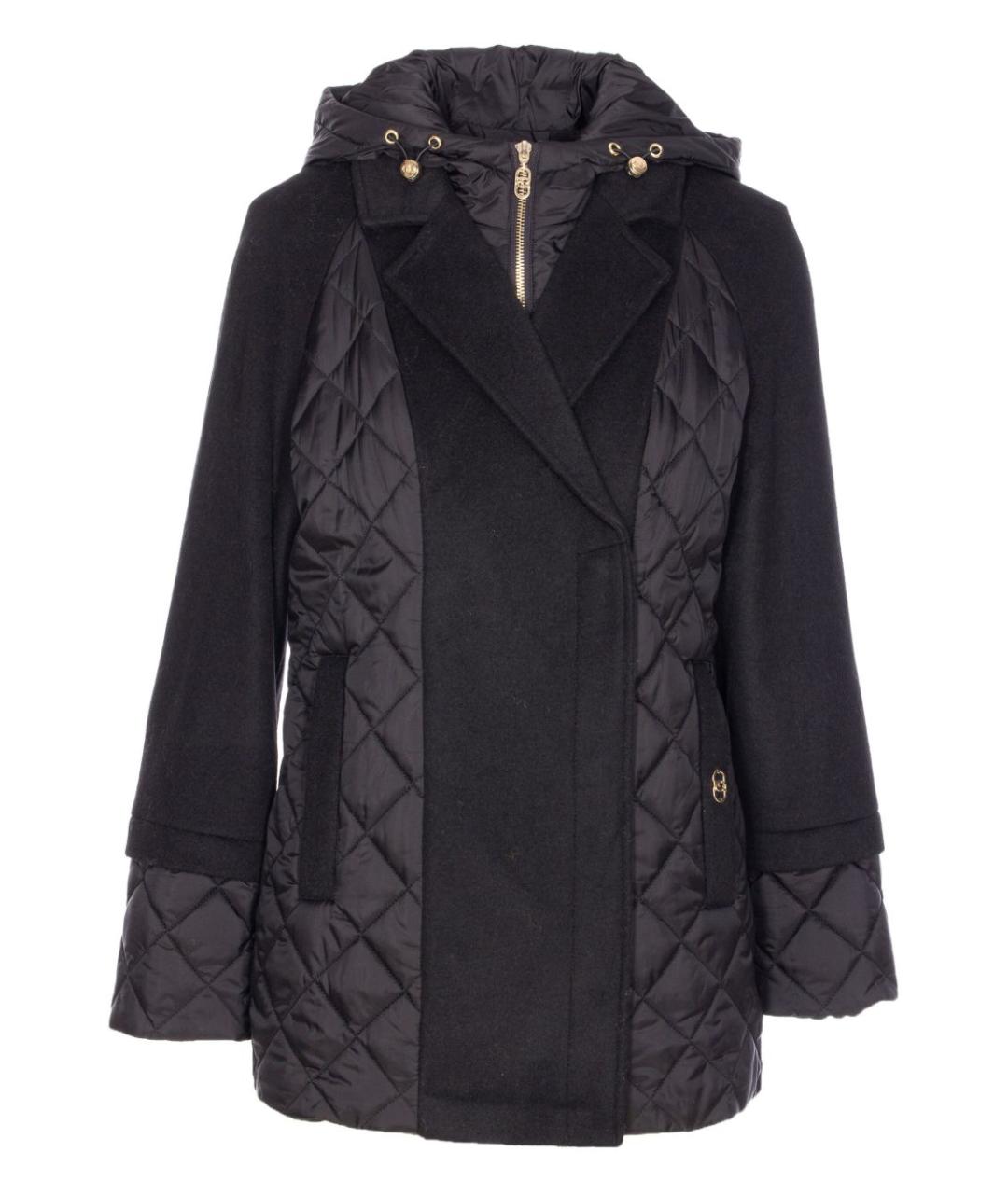LIU JO Черное полиамидовое пальто, фото 1