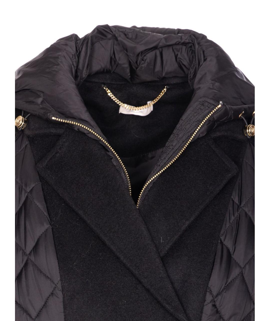 LIU JO Черное полиамидовое пальто, фото 3