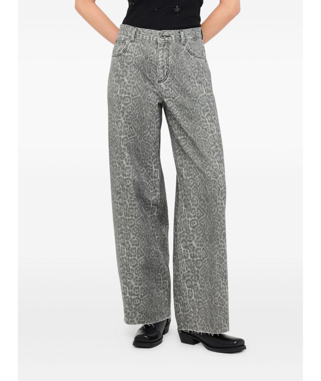 LIU JO Серые хлопковые прямые джинсы, фото 3