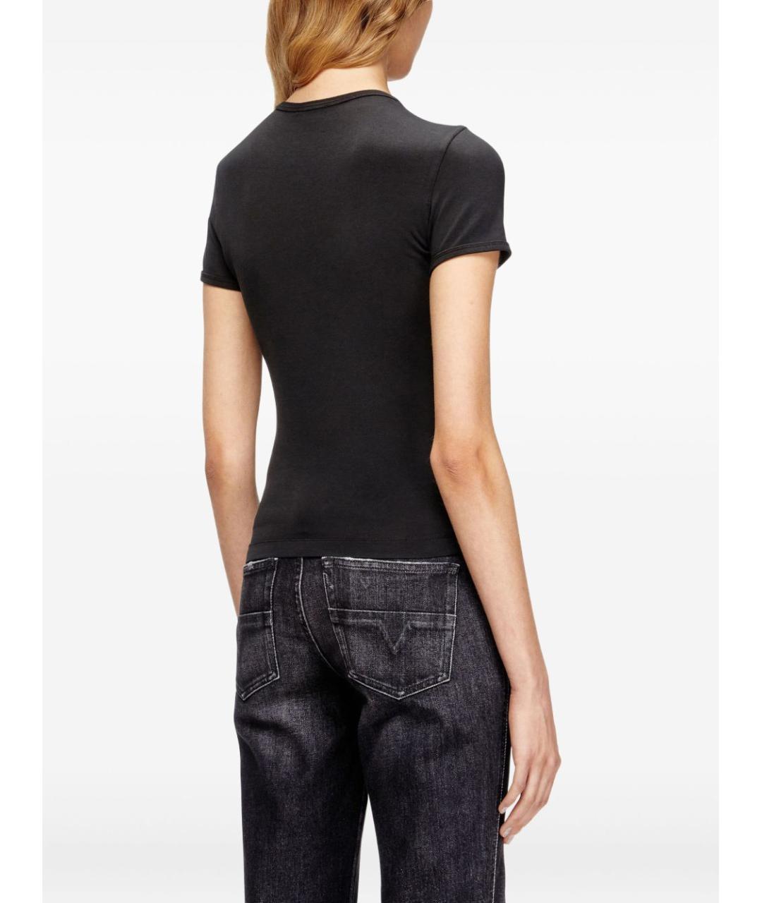 DIESEL Черная хлопковая футболка, фото 3