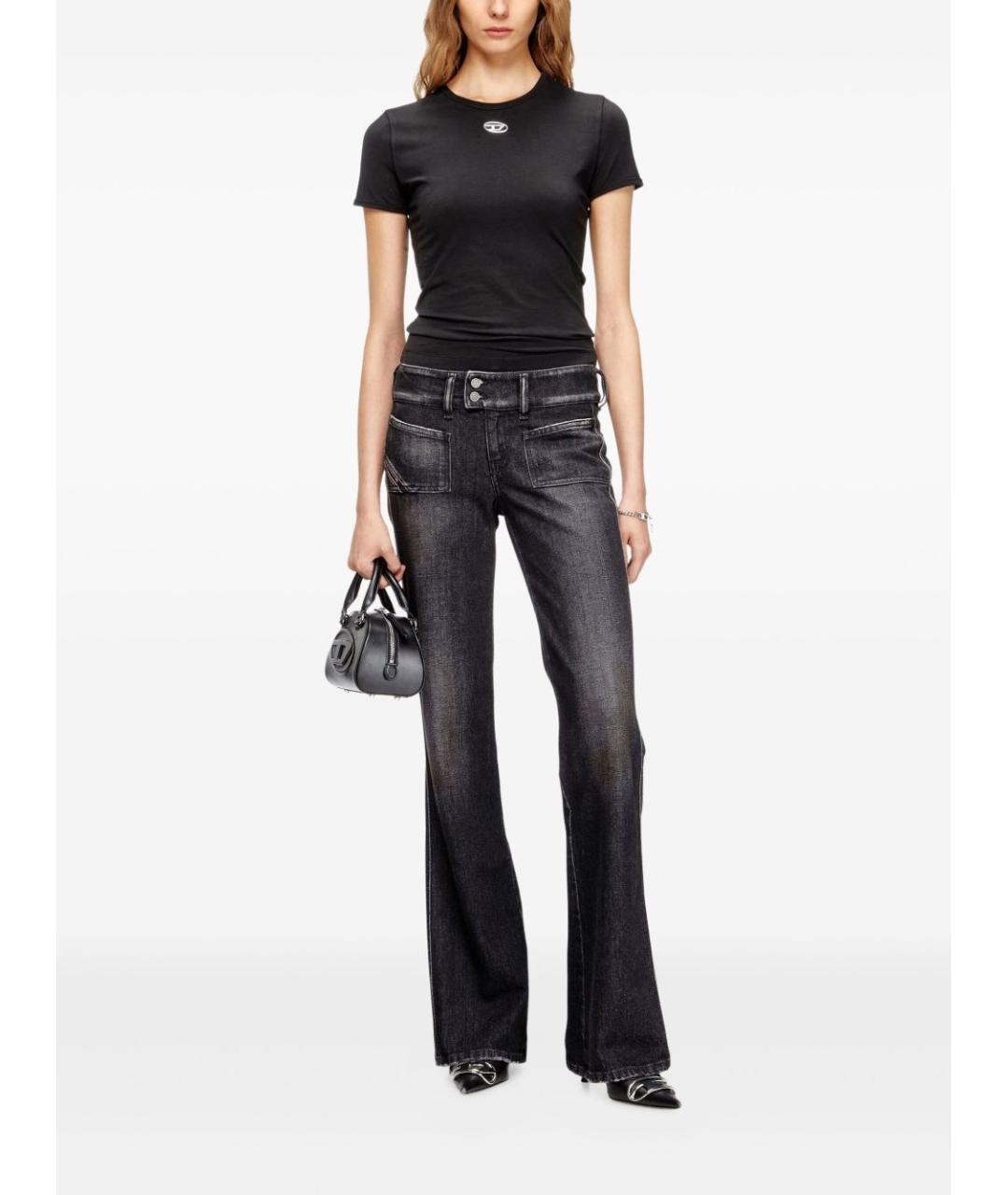 DIESEL Черная хлопковая футболка, фото 2