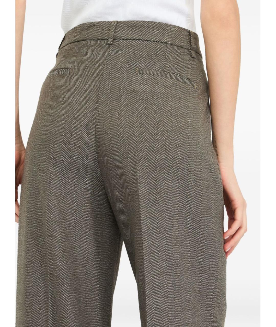 LIU JO Серые полиэстеровые прямые брюки, фото 7