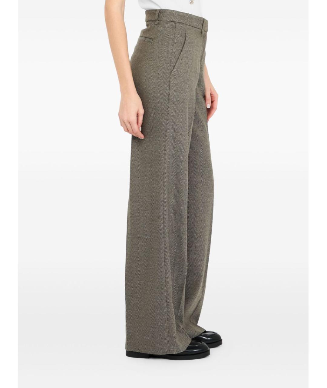 LIU JO Серые полиэстеровые прямые брюки, фото 5