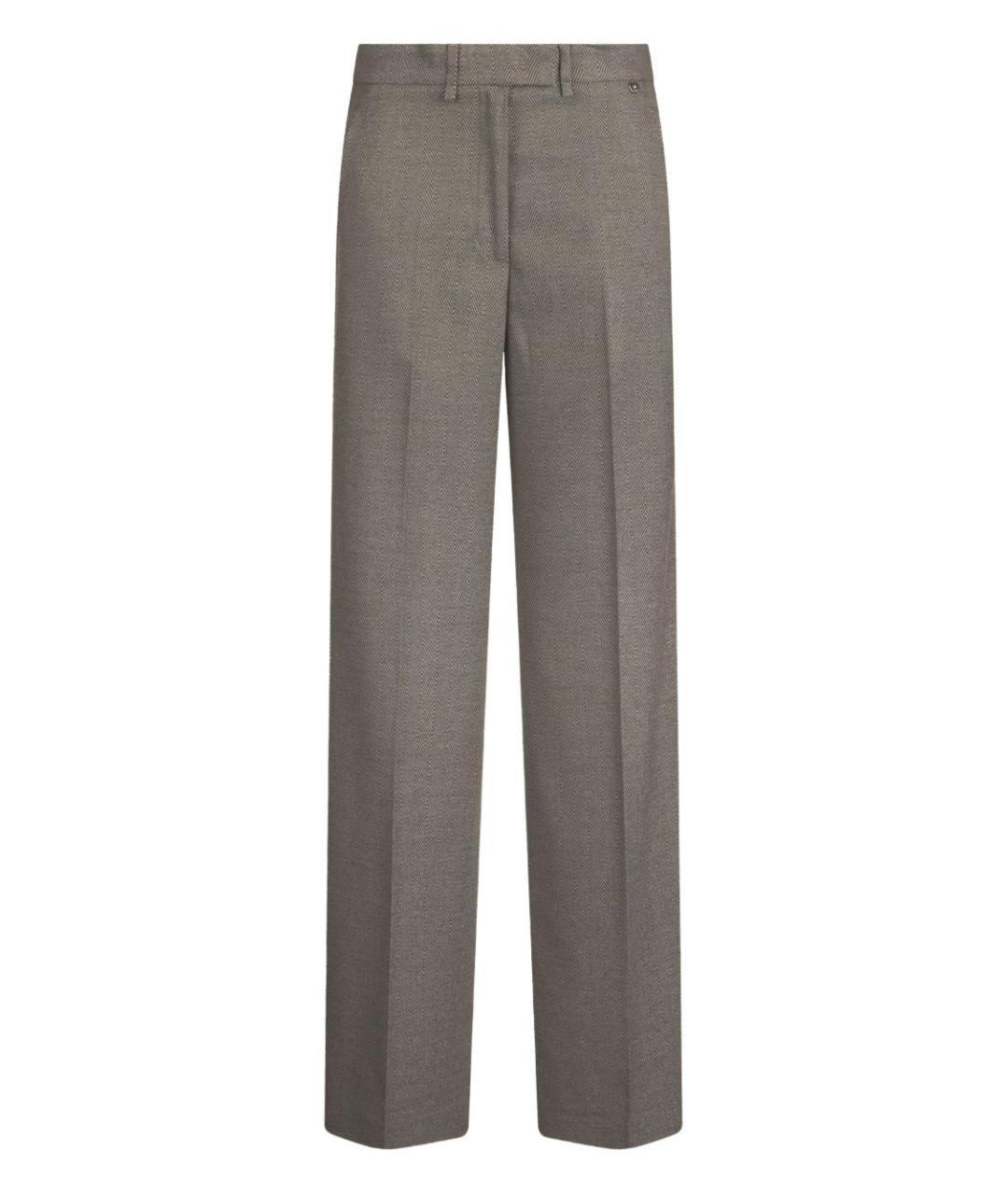 LIU JO Серые полиэстеровые прямые брюки, фото 1