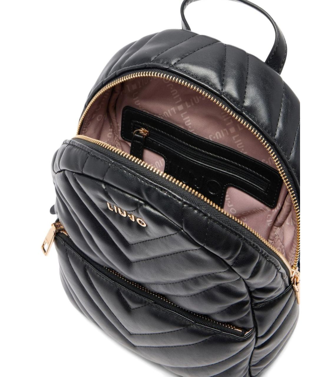 LIU JO Черный рюкзак из искусственной кожи, фото 3