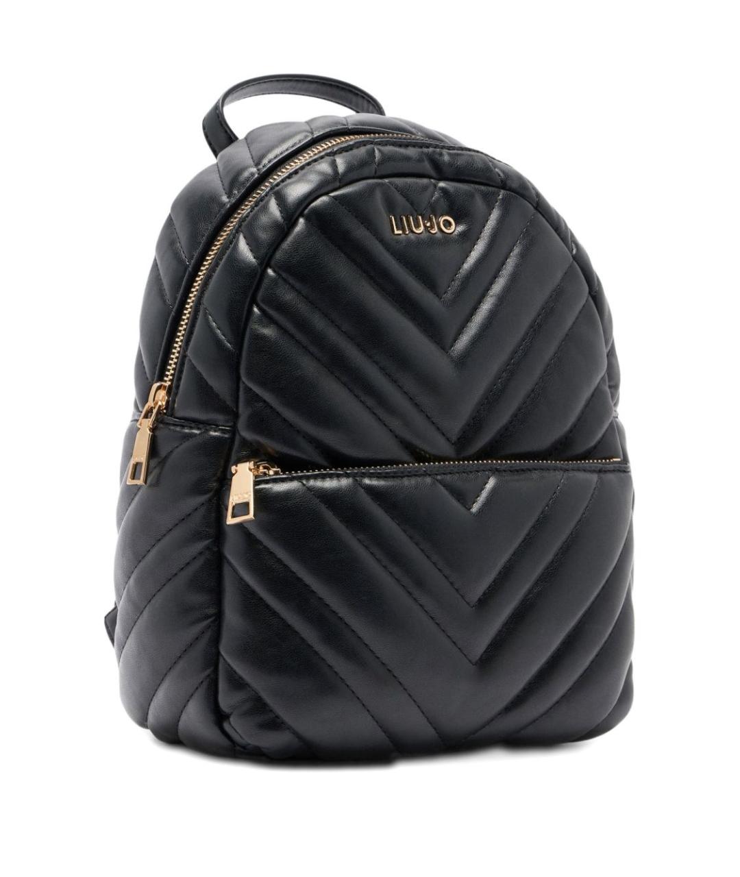 LIU JO Черный рюкзак из искусственной кожи, фото 5