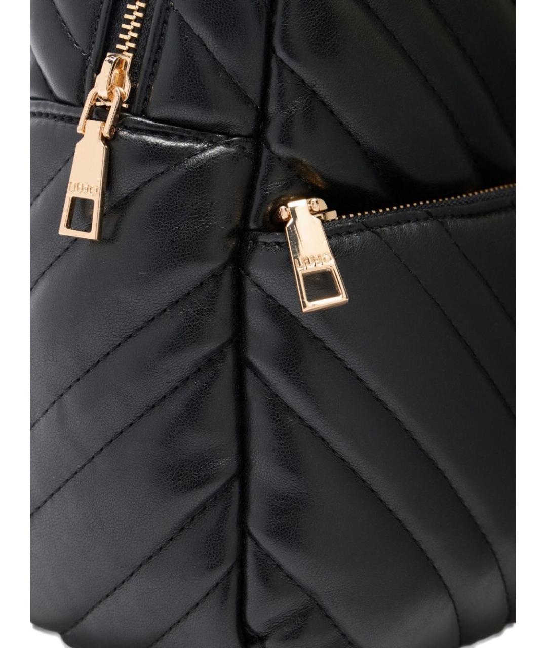 LIU JO Черный рюкзак из искусственной кожи, фото 4