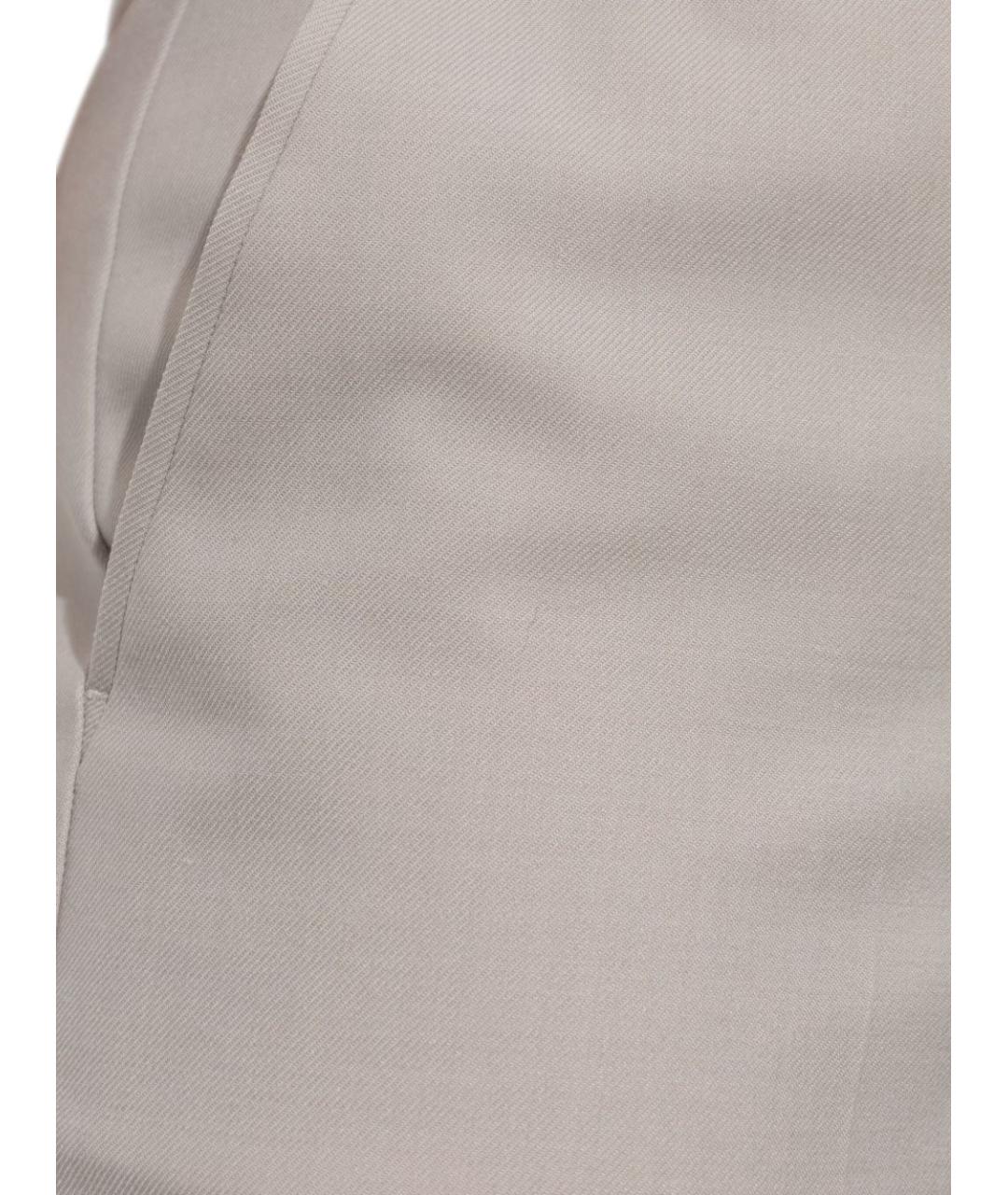 VICTORIA BECKHAM Серые полиэстеровые прямые брюки, фото 2