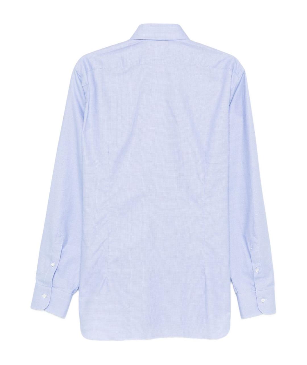 BARBA Голубая хлопковая классическая рубашка, фото 2