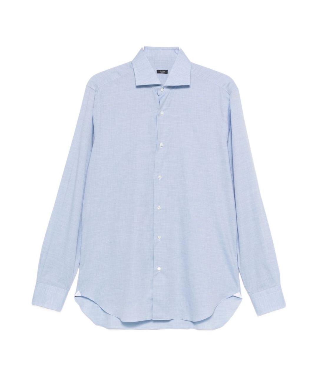 BARBA Голубая хлопковая классическая рубашка, фото 1