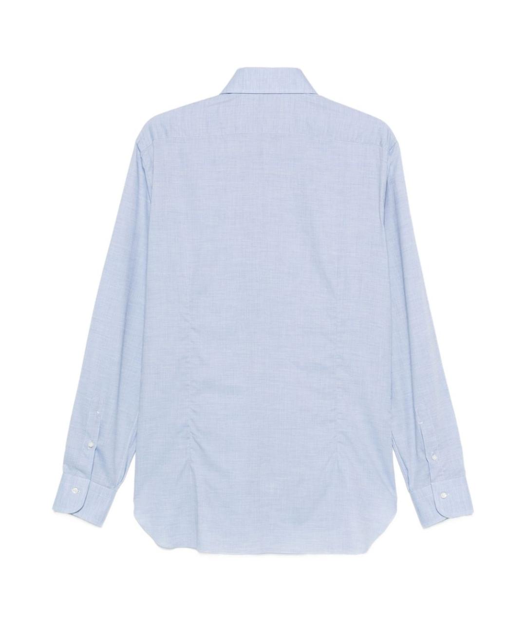 BARBA Голубая хлопковая классическая рубашка, фото 2