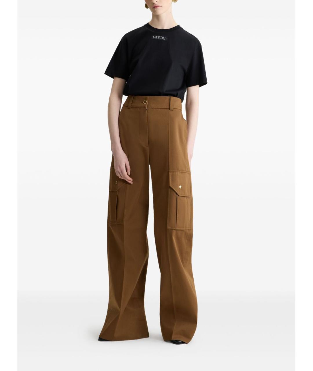 PATOU Черная хлопковая футболка, фото 4