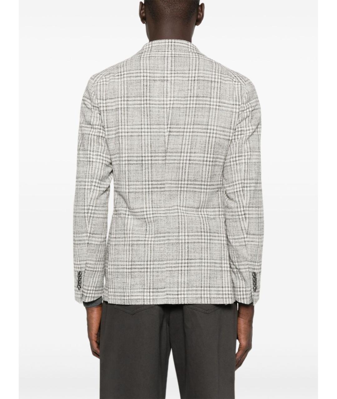 TAGLIATORE Серый шерстяной пиджак, фото 5