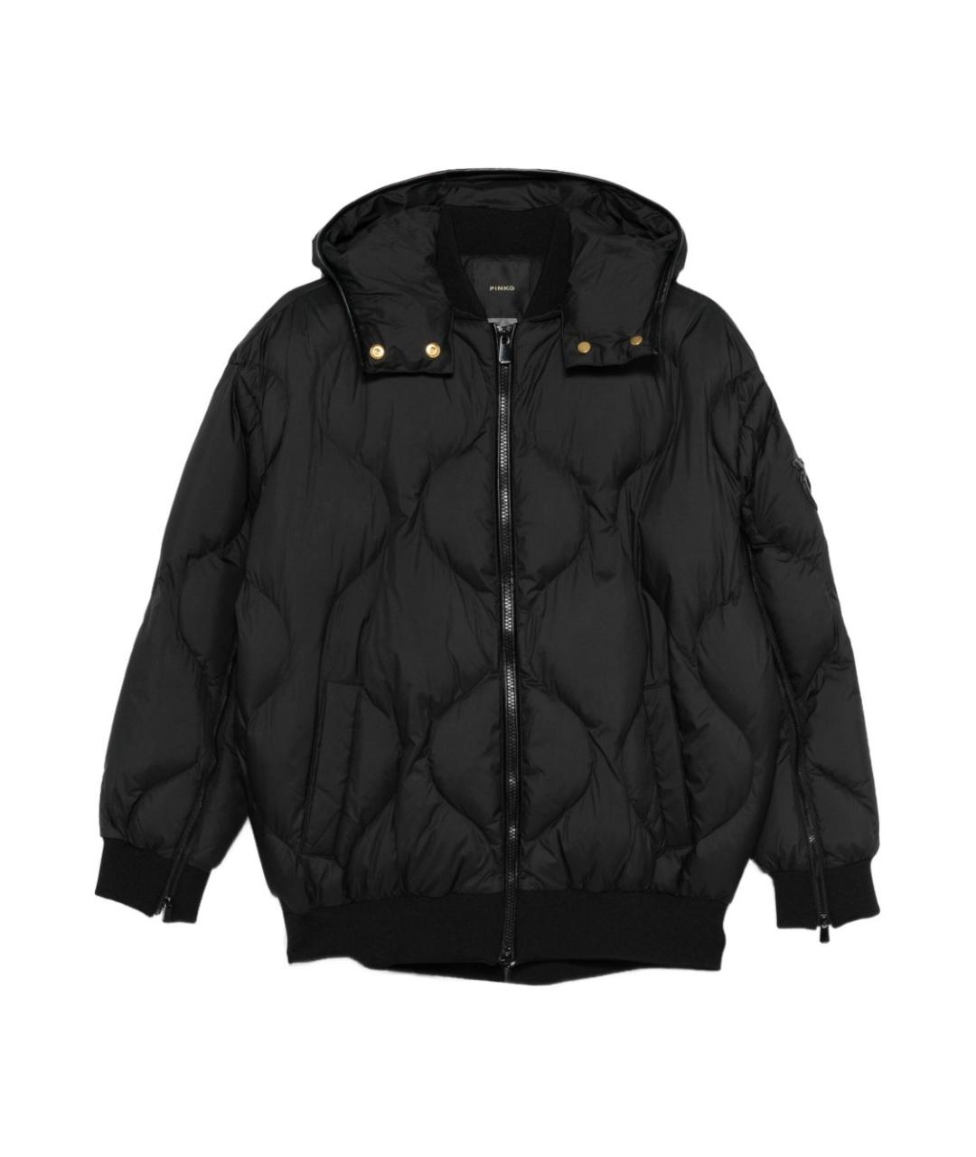 PINKO Черный полиамидовый пуховик, фото 1