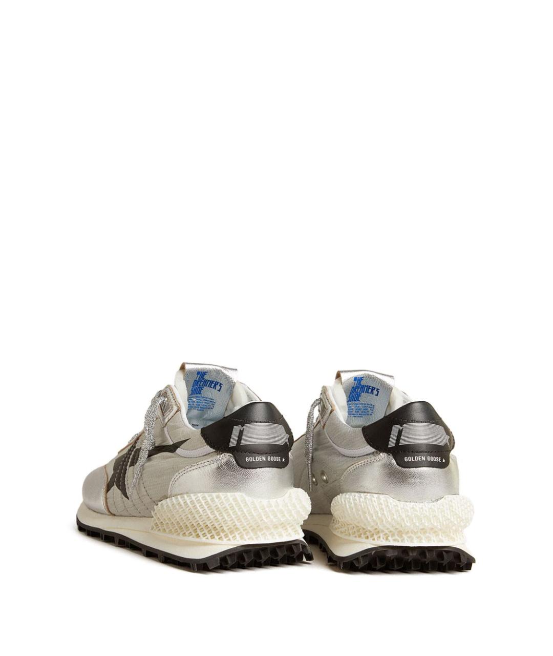 GOLDEN GOOSE DELUXE BRAND Серебряные синтетические низкие кроссовки / кеды, фото 2