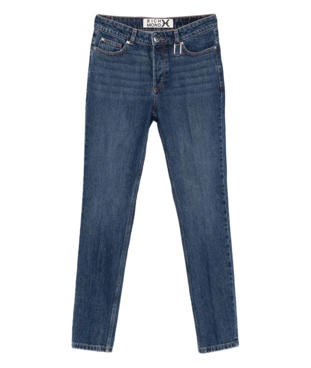 JOHN RICHMOND Синие хлопковые прямые джинсы, фото 1