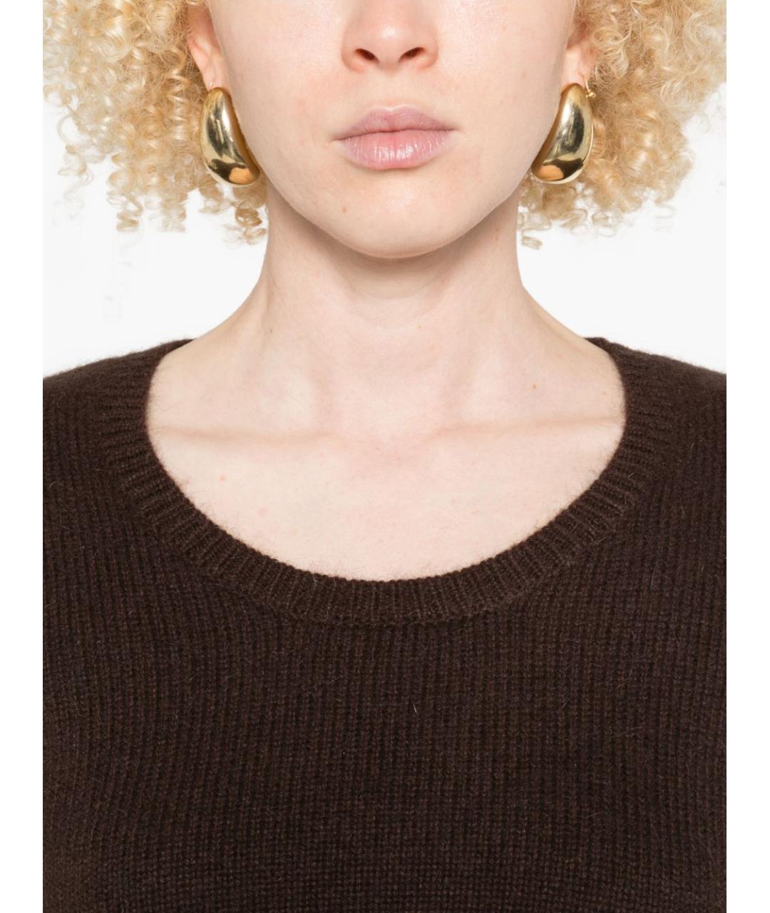 TWIN-SET Коричневый полиамидовый джемпер / свитер, фото 4