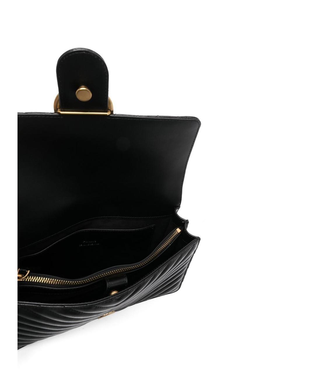 PINKO Черная кожаная сумка через плечо, фото 4