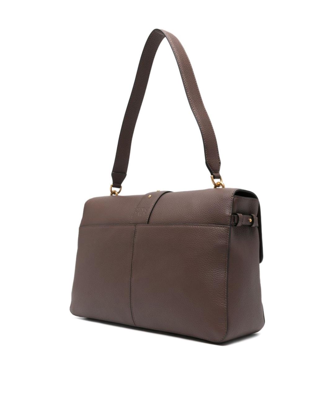 PINKO Коричневая кожаная сумка через плечо, фото 5