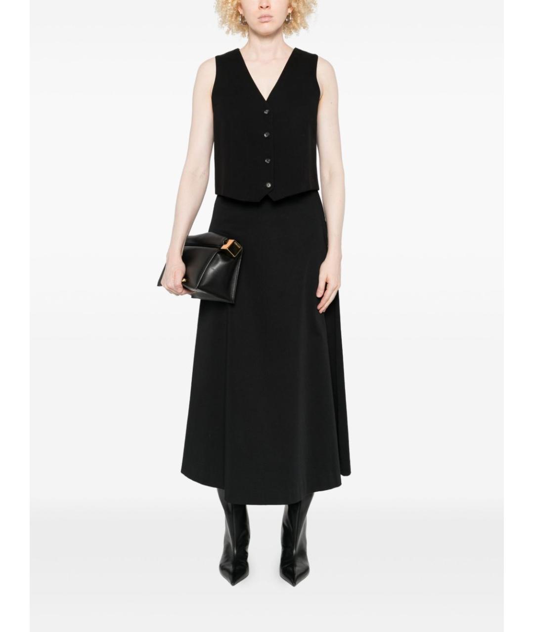 CIRCOLO 1901 Черная хлопковая жилетка, фото 5