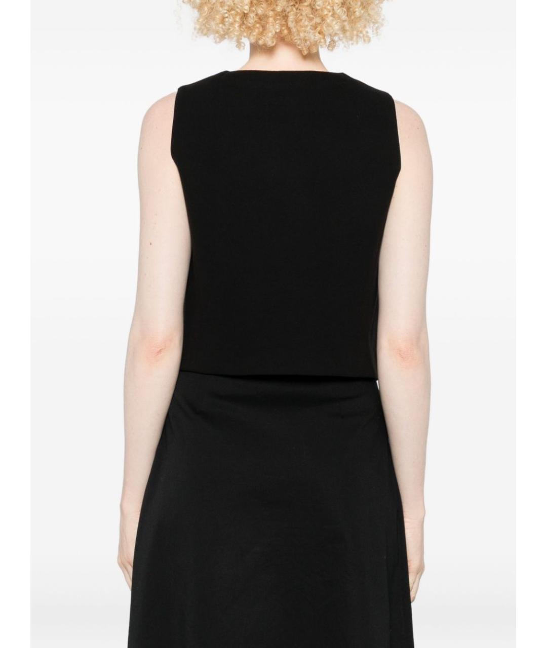 CIRCOLO 1901 Черная хлопковая жилетка, фото 3