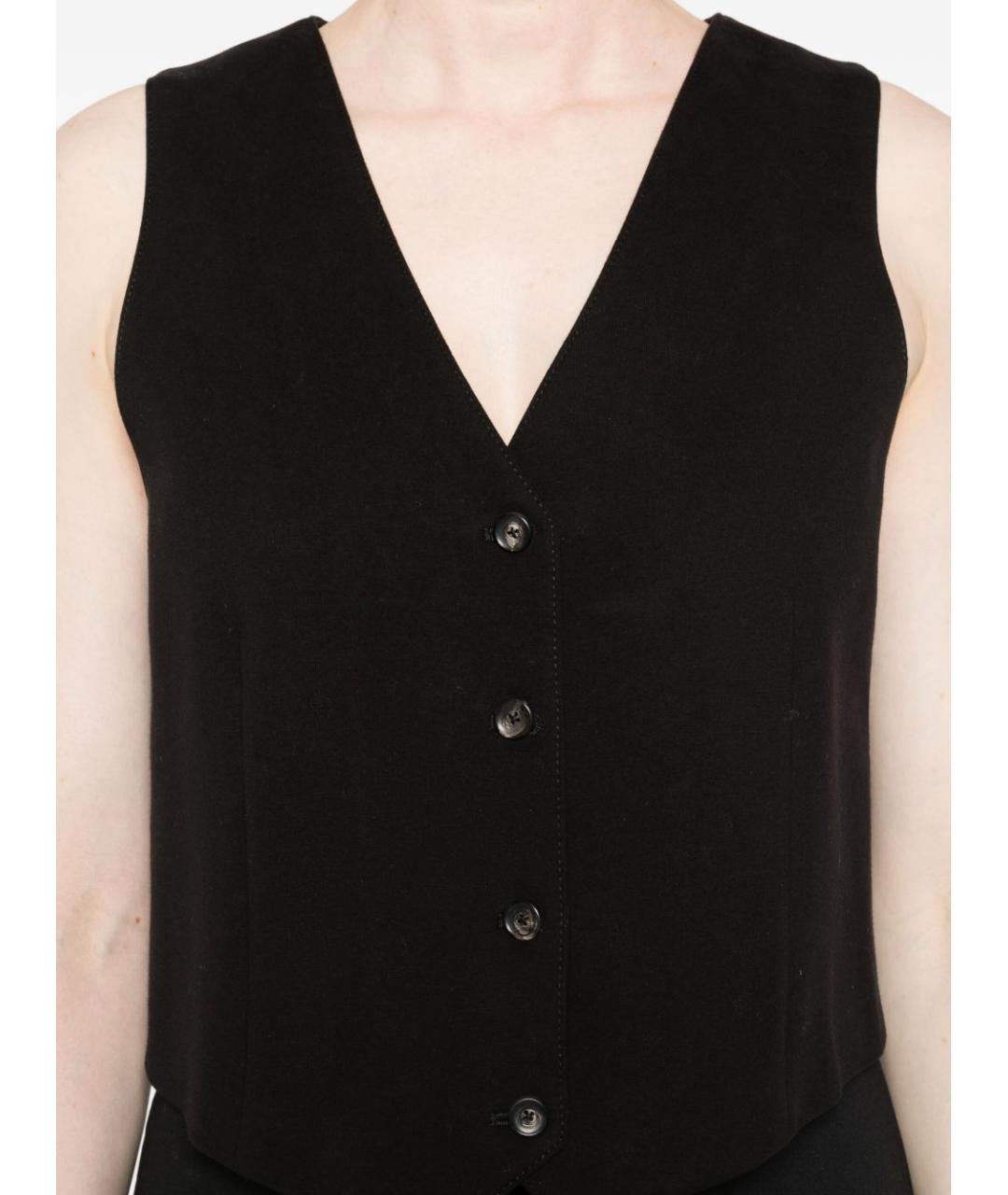 CIRCOLO 1901 Черная хлопковая жилетка, фото 2