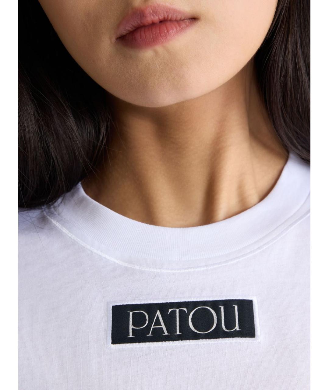 PATOU Белая хлопковая футболка, фото 3