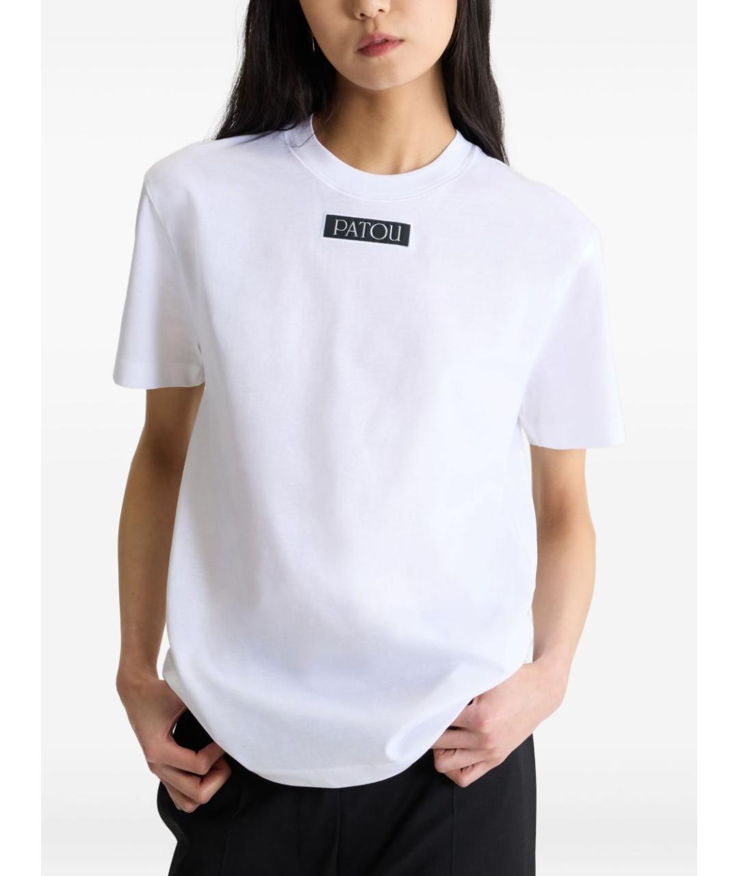 PATOU Белая хлопковая футболка, фото 2