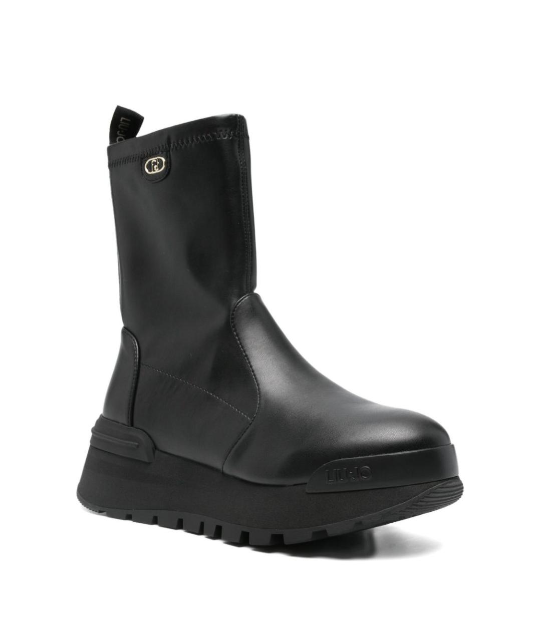 LIU JO Черные ботинки из искусственной кожи, фото 4