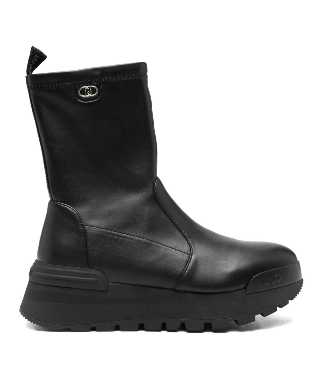 LIU JO Черные ботинки из искусственной кожи, фото 1