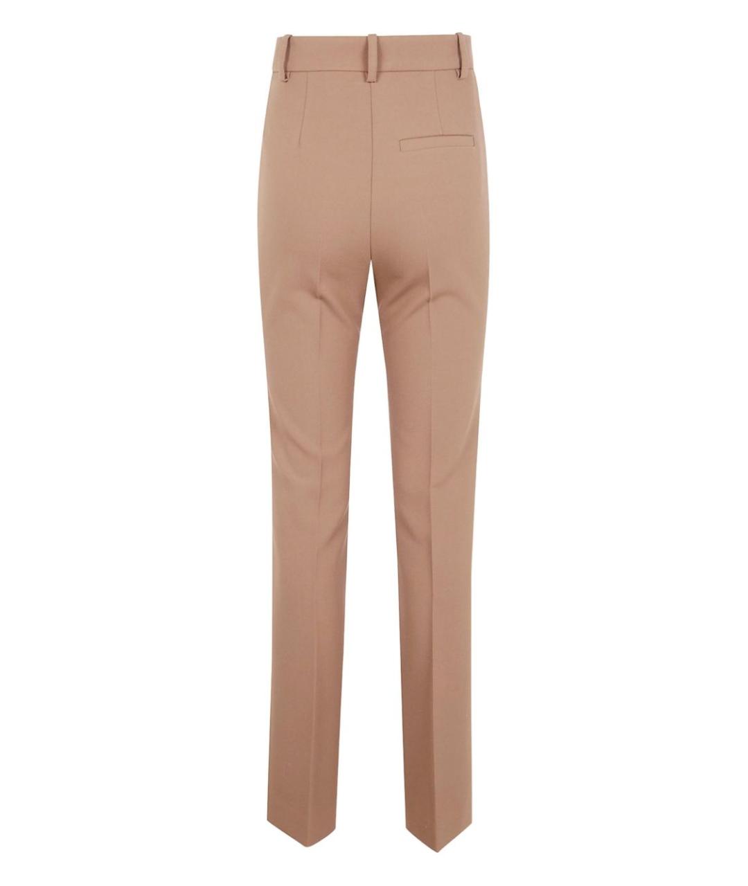 PINKO Бежевые полиэстеровые прямые брюки, фото 2