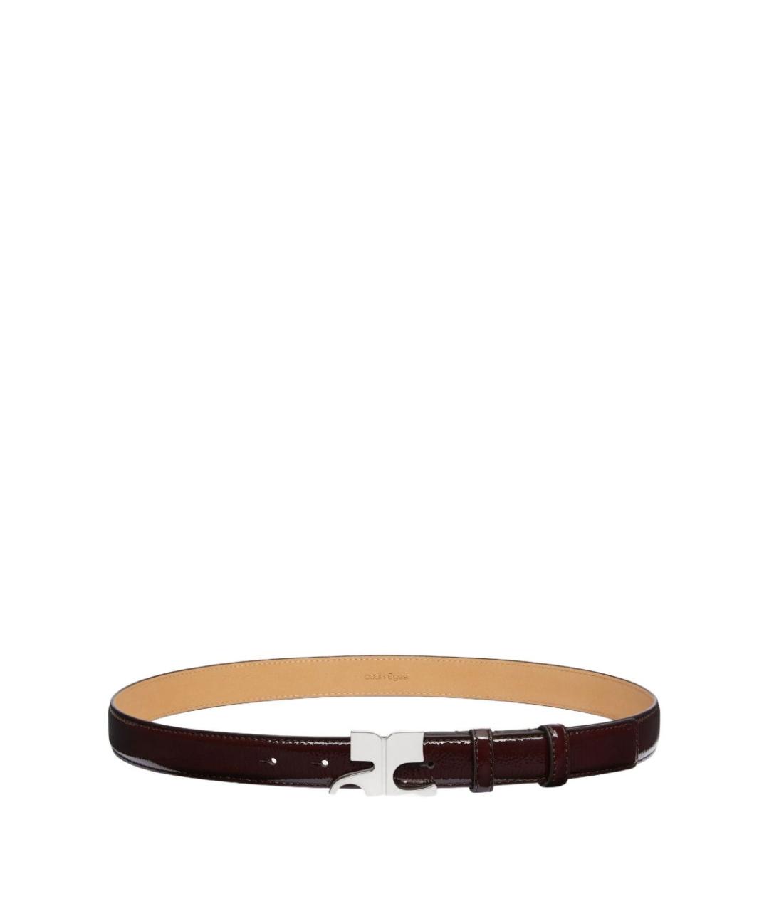 COURREGES Бордовый ремень из лакированной кожи, фото 3