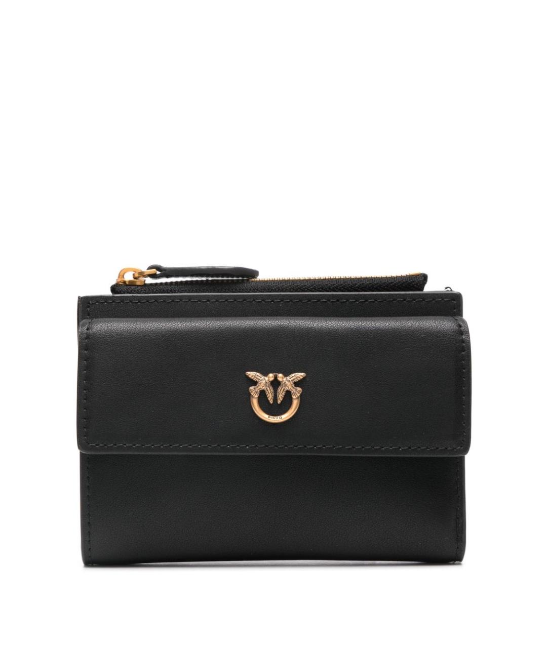 PINKO Черный кожаный кошелек, фото 1