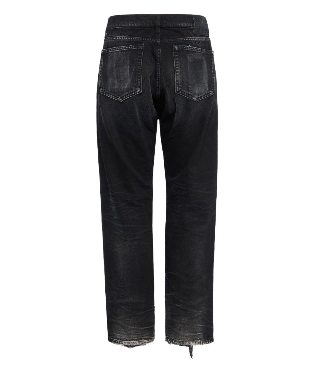 JOHN RICHMOND Черные хлопковые прямые джинсы, фото 2
