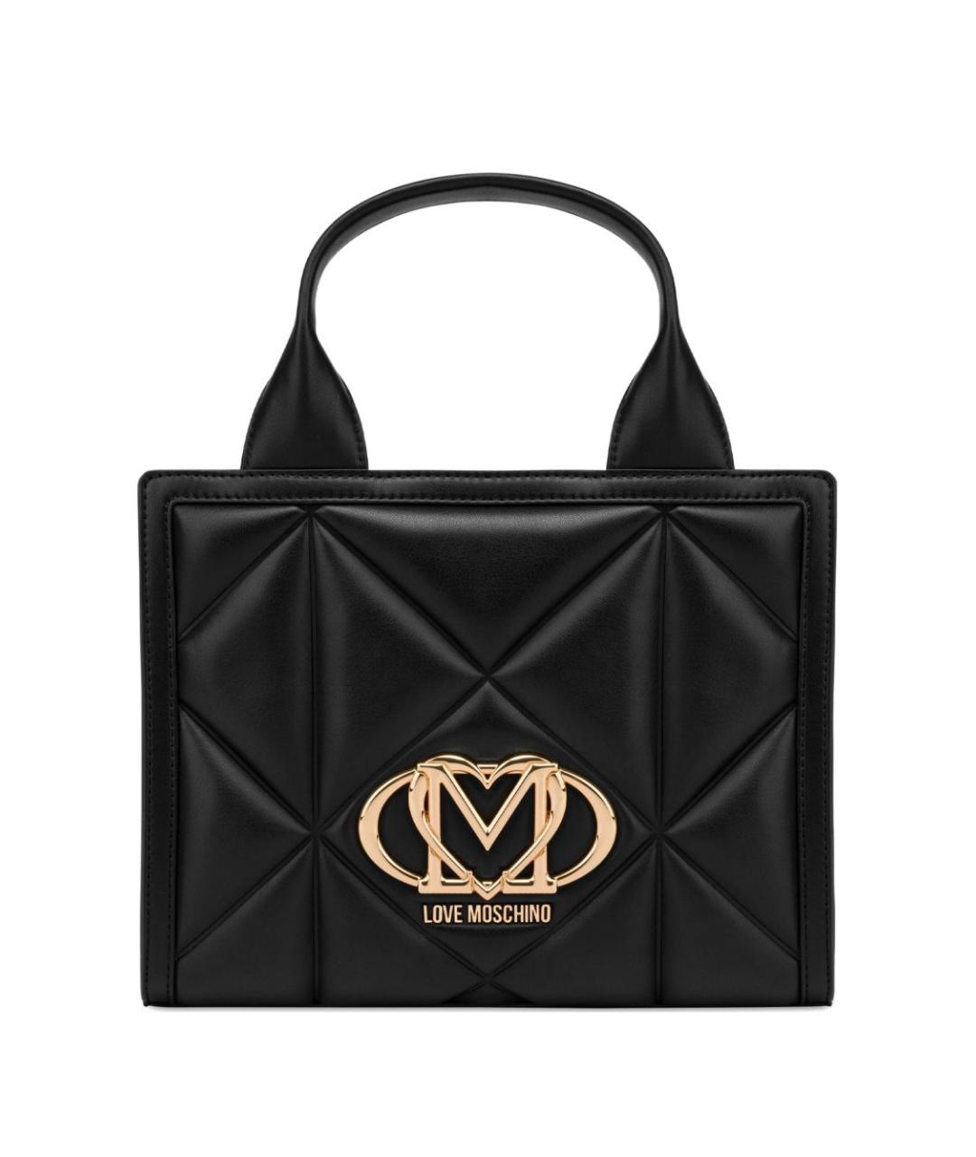 LOVE MOSCHINO Черная сумка с короткими ручками из искусственной кожи, фото 1