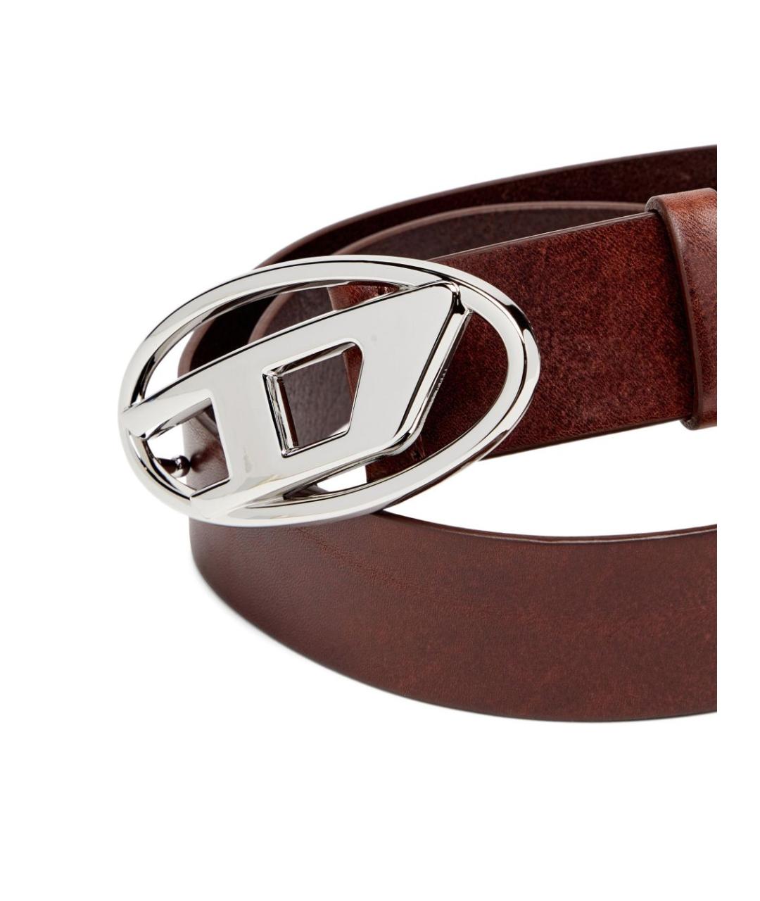 DIESEL Коричневый кожаный ремень, фото 2