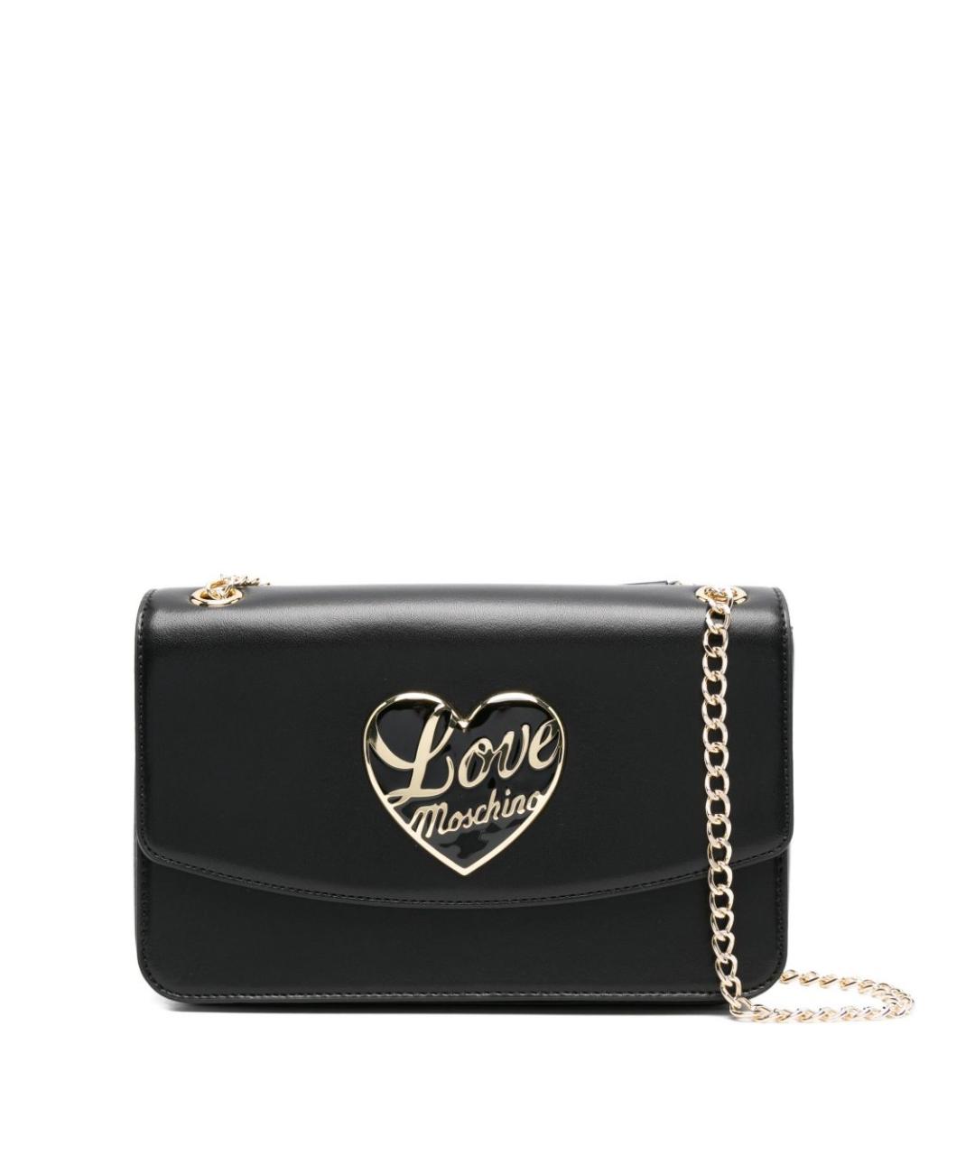 LOVE MOSCHINO Черная сумка тоут из искусственной кожи, фото 1