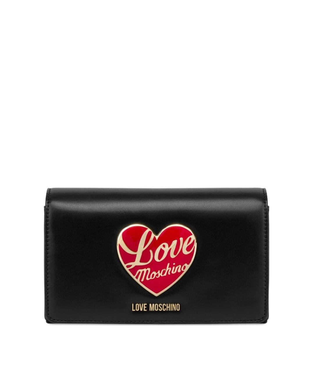 LOVE MOSCHINO Черная сумка через плечо из искусственной кожи, фото 1