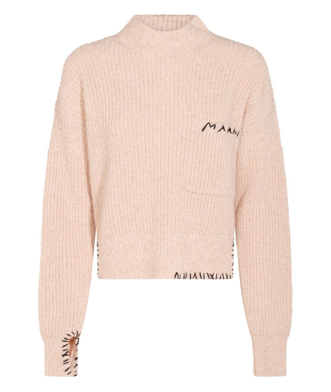 MARNI Бежевый шерстяной джемпер / свитер, фото 1
