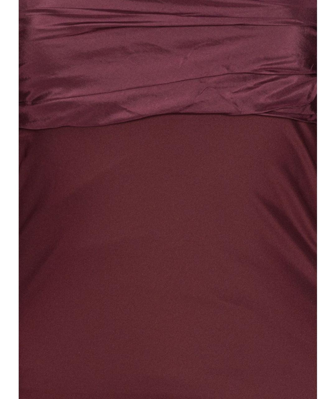 ROTATE Бордовое полиэстеровое вечернее платье, фото 4