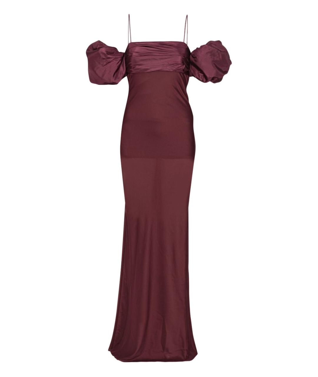 ROTATE Бордовое полиэстеровое вечернее платье, фото 1