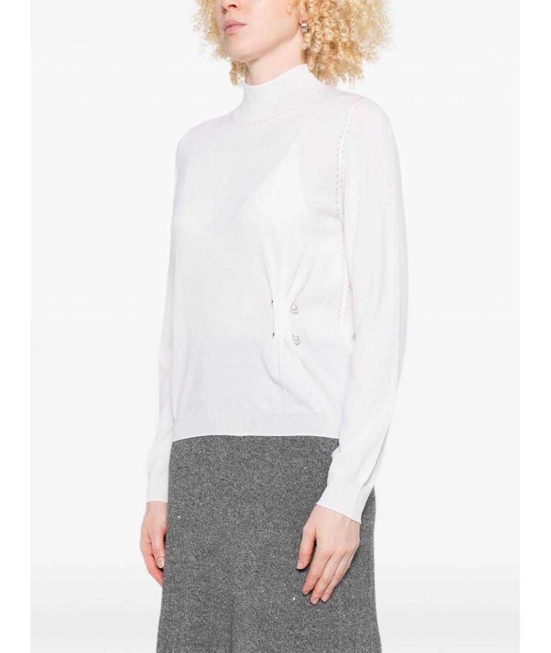 LIU JO Бежевый шерстяной джемпер / свитер, фото 5