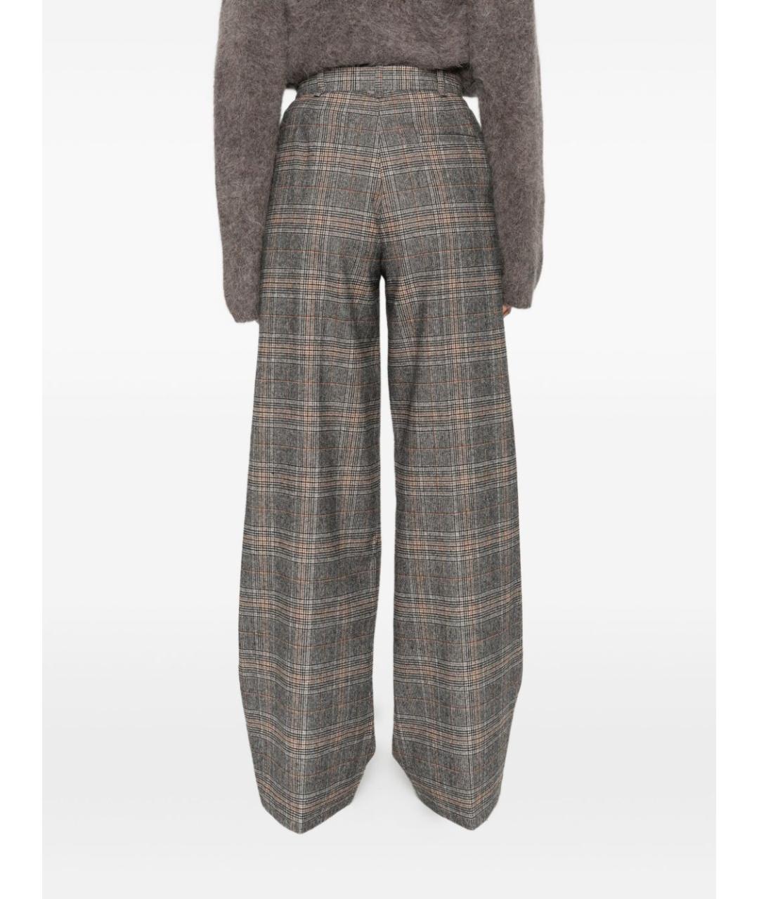 PINKO Бежевые полиэстеровые брюки широкие, фото 4