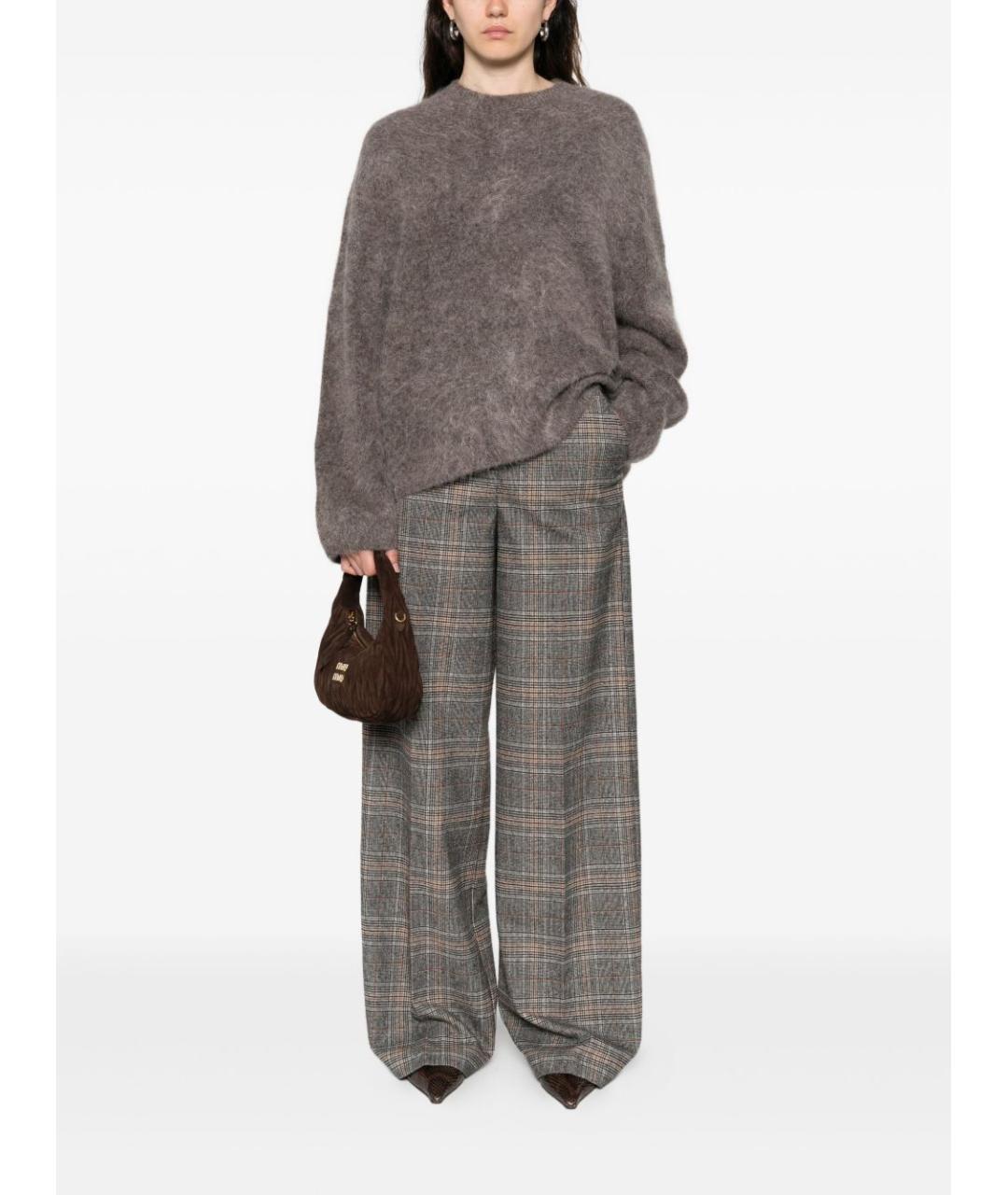 PINKO Бежевые полиэстеровые брюки широкие, фото 2