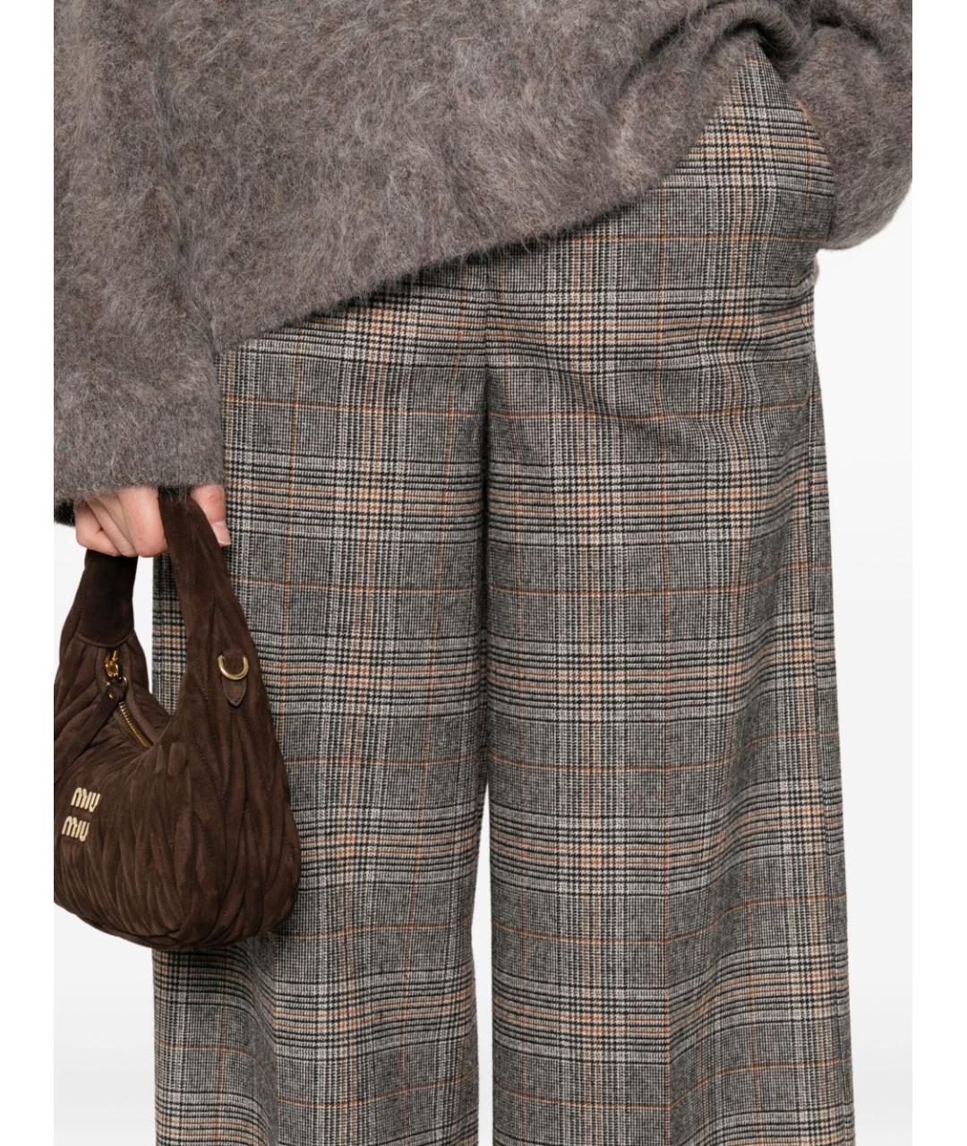 PINKO Бежевые полиэстеровые брюки широкие, фото 3