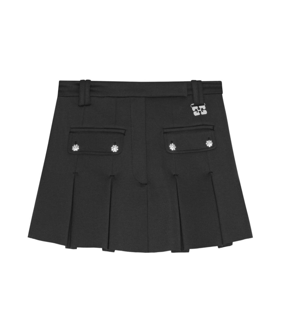 GANNI Серая полиамидовая юбка мини, фото 1