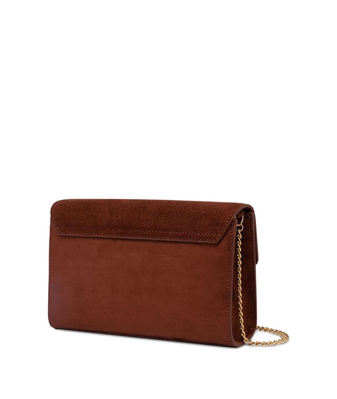 LOVE MOSCHINO Коричневая синтетическая сумка через плечо, фото 3