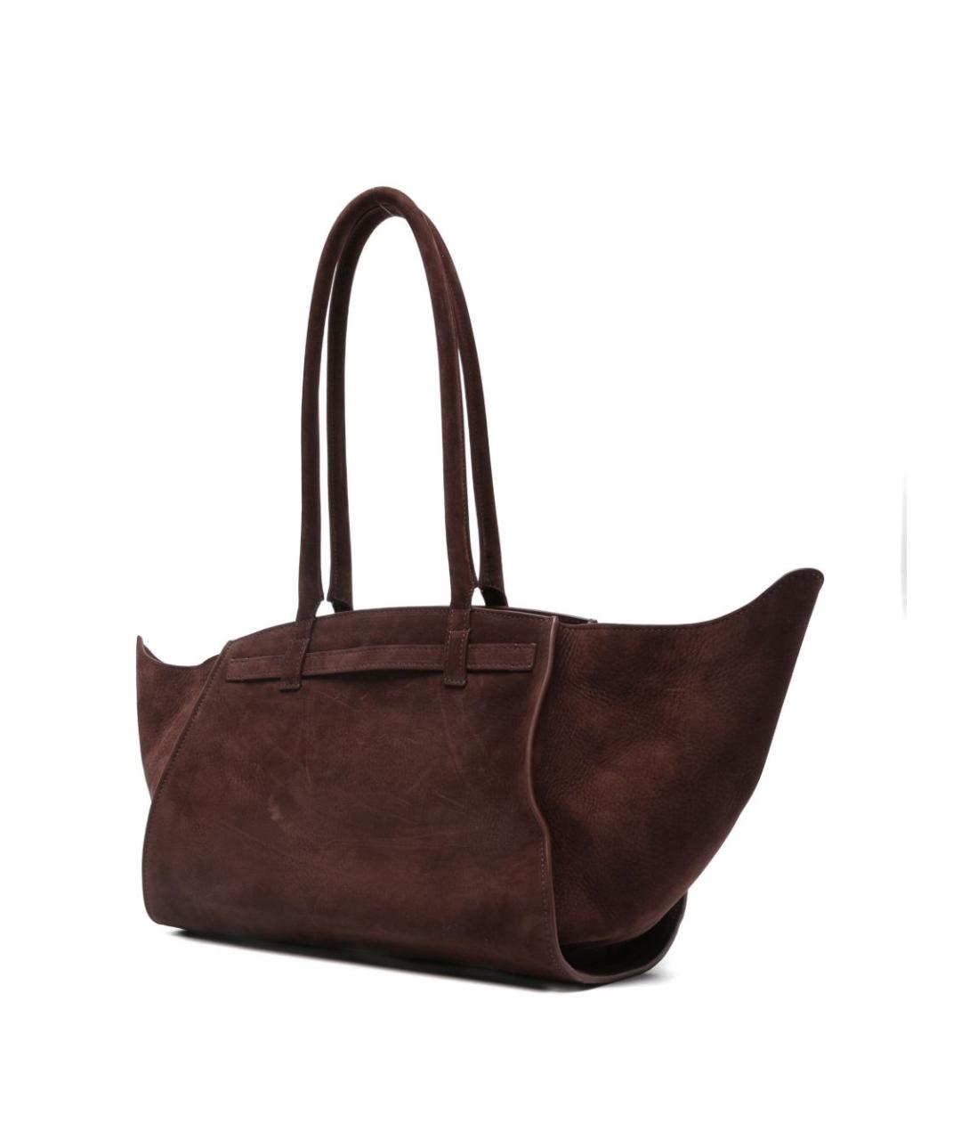 BENEDETTA BRUZZICHES Бордовая замшевая сумка тоут, фото 5