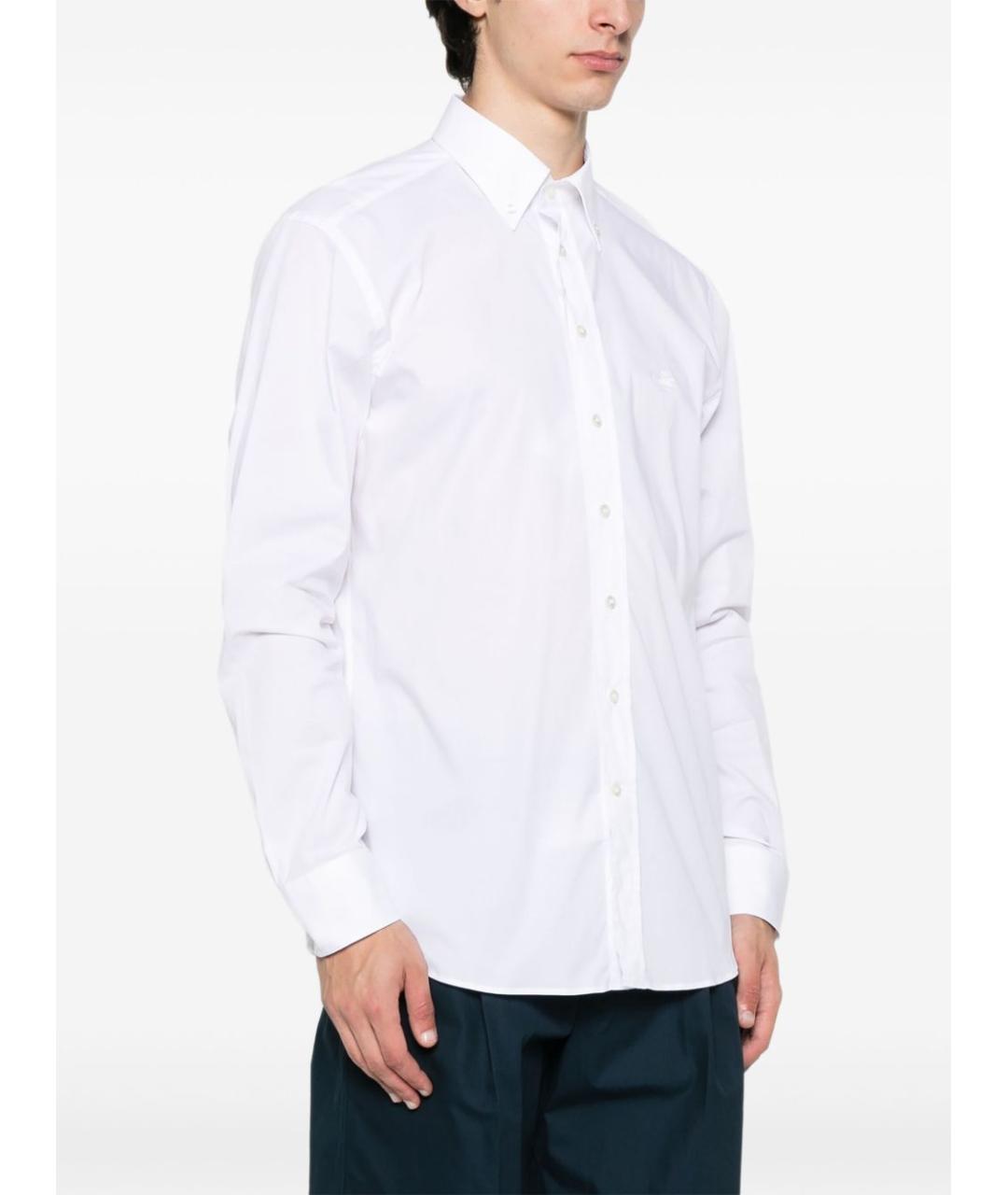 ETRO Белая хлопковая классическая рубашка, фото 4