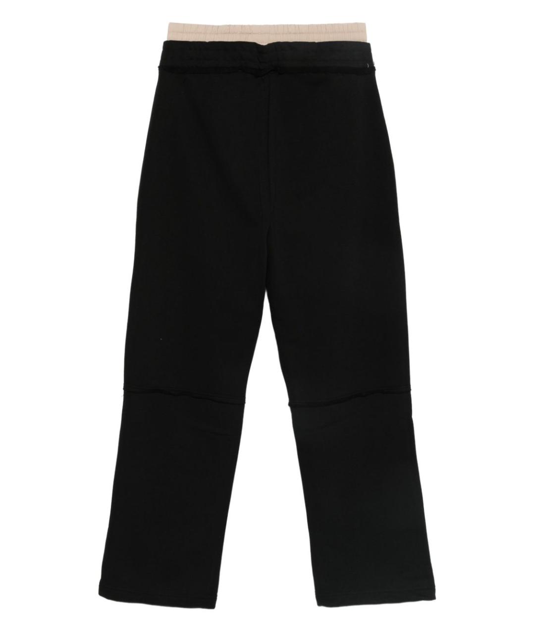 PEUTEREY Черные хлопковые прямые брюки, фото 3